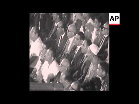 SYND 24 7 67 PRESIDENT NASSER MAKES SPEECH AT CAIRO UNIVERSITY