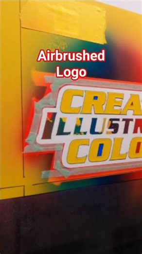 Airbrushing the Createx Illustration Colors Logo #airbrush #airbrushart #createxcolors #createx