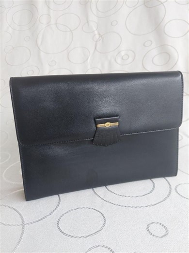 Vintage DAKS London Black Leather Clutch Bag - Elegant Evening Handbag With Signature House Check Lining. - Etsy