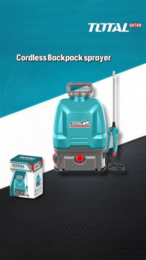 🌿💦 TOTAL Cordless Backpack Sprayer – 16L (P20S Series) 💦🌿 Make spraying easier, faster, and more efficient with the TOTAL Cordless Backpack Sprayer, designed for professional and heavy-duty use. Powered by the P20S 20V platform, this sprayer delivers convenience without manual pumping. ✔️ Brand: TOTAL – One-Stop Tools Station ✔️ Type: Cordless Backpack Sprayer ✔️ Capacity: 16 Liters (16L) ✔️ Series: P20S (20V System) ✔️ Cordless design for comfortable and continuous operation ✔️ Ergonomic ba