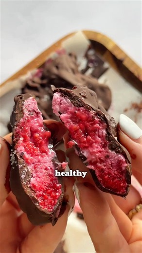 Chocolate Raspberry Ice Cream Bite ☀️