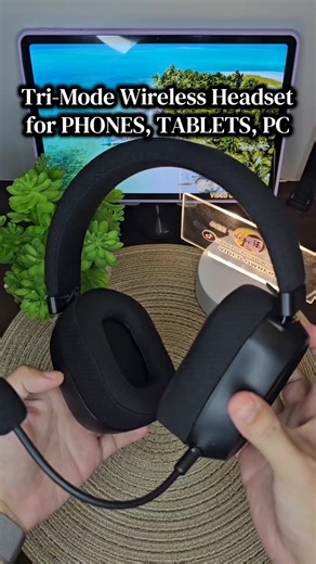 Tri-Mode Wireless Headset for Phones, Tablets, PC, Laptops - Onikuma GT839 Bluetooth, Dongle, Wired