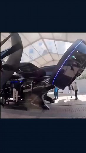 Futuristic Flying Vehicle Showcase at Tech Exhibition
