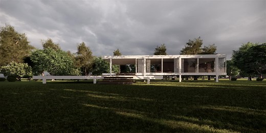 rhino + Enscape 实验案例 范斯沃斯住宅