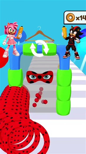 EVIL SHADOW ATTACKS AMY ROSE! CAN SHE SURVIVE SLITHER RUN 😰 #shortsfeed #amyrose #games