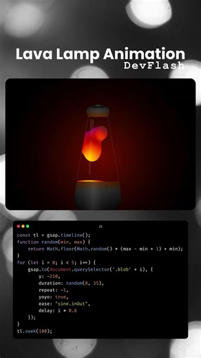 Lava lamp animation con HTML, CSS y JS