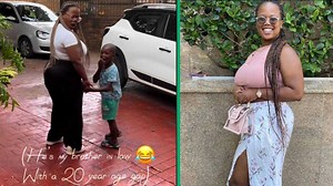 "How cute": Woman shows off brother-in-law's huge age gap, Mzansi giggles
