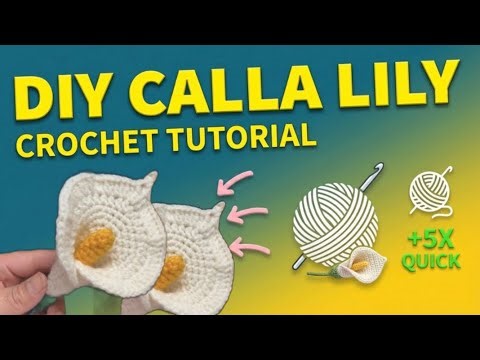 Easy crochet patthen for calla LILY flower | A beginner friendly tutorial