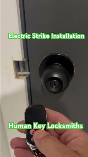 Electric Strike Installation with receiver for remote release #accesscontrol