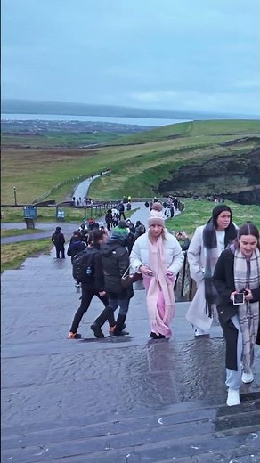 You won't believe how high these cliffs are 🇮🇪 #cliffsofmoher #ireland #scenic
