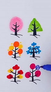 Beautiful autumn 🍁 tree's drawing tutorial 😍 . #artforkids #artwork #drawingreels #viralreelsシ #trend | Easy drawing for kids24
