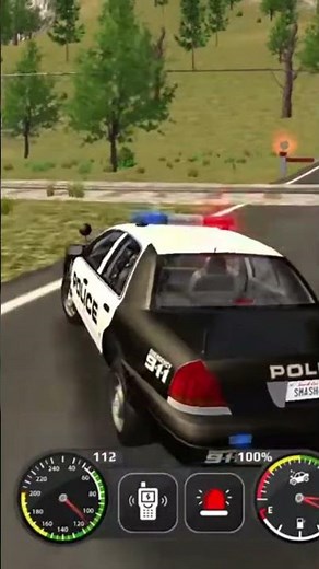 masini de politie care merg catre locul accidentului pe linia de tren #driving #gaming #police