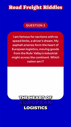 Guess the Nation! Autobahn Dreamland Riddle! Road Freight Riddles