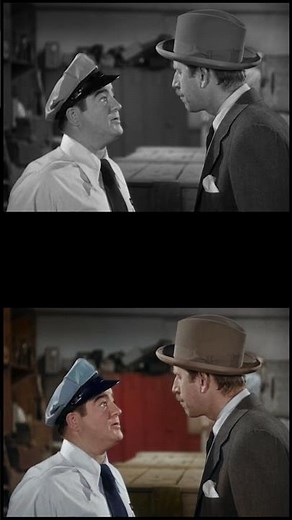 Abbott and Costello Meet Frankenstein (1948) - "I belong to two unions" Scene [Colorized Comparison]