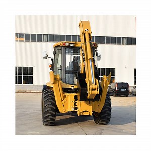 [Hot Item] Beautiful Exterior Compact Tractor with Loader and Backhoe, Backhoe Loader Excavator for Multipurpose
