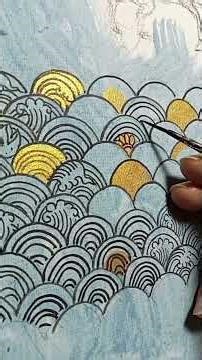 วาดรูปลายน้ำ ลายไทย #art #drawing #ลายไทย #วาดรูป #draw #ลายน้ำ