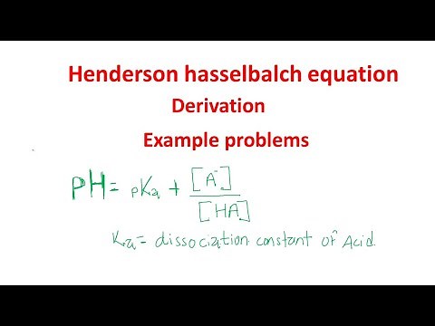 Derivation of Henderson Hasselbalch equation | Henderson Hasselbach Equation problems-part 1 |