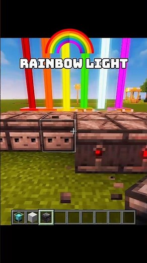 How to Make a RAINBOW Beacon in Minecraft! 🌈✨ #minecraft #shorts