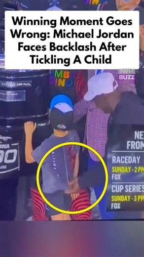 Winning moment goes wrong: NBA legend Michael Jordan faces backlash after tickling a child during daytona 500 celebration #NBA #michaeljordan #hollywood #usa #trendingvideo | IWMBuzz