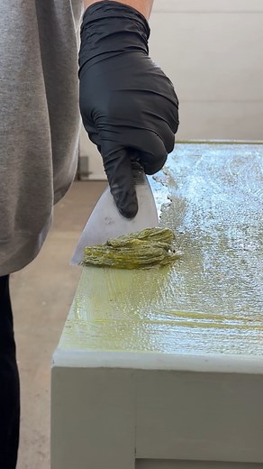 Paint Stripping ASMR! Find the link to this amazing, eco-friendly stripper in the comments. | Salvaged by k. scott
