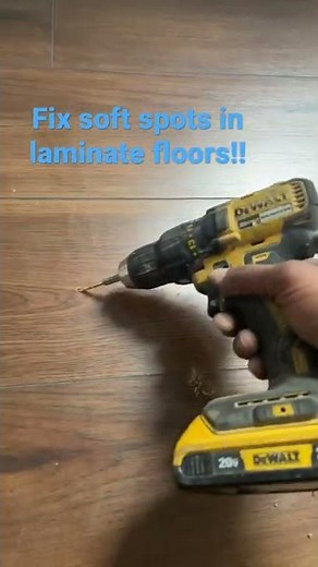 Fix soft spots in laminate floors.