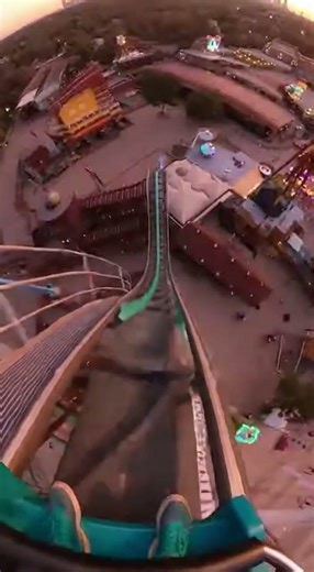 Skyscraper drop POV! 🎢 Think you can handle it? #SkyDrop #ThrillRide #AI