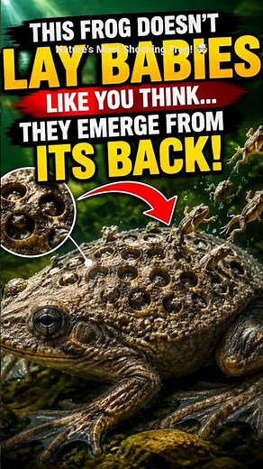This Frog's Babies Emerge From Its Back! 😱 #shorts #shortvideo #facts #nature #trending #frog