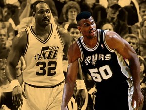 Karl Malone Knicks David Robinson out cold In 1998👀😳 #nba #90s #ko | Two Three Gaming