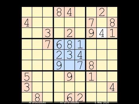 How to Solve Washington Times Sudoku Difficult 9 May, 2026
