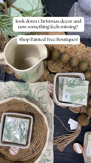 When Christmas decor comes down, it’s the perfect time for a home refresh! Find pieces that bring the warmth back at Painted Tree Boutiques 🍃