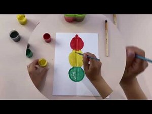 Малюємо в техніці монотипія "Веселий світлофор". Вихователь різновікової групи № 5, Литовченко Н.А.