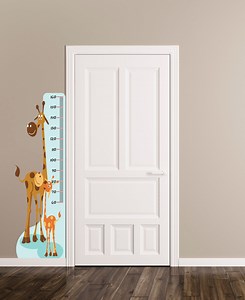 Kids Meter Wall Giraffe Sticker Decor 0 - 160 Cm, Decoration Baby Room Nursery, Silky Wallcover Textile - Etsy UK