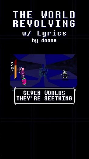 THE WORLD REVOLVING w/ Lyrics by doone | DELTARUNE Lyrical Cover Short | #undertale #deltarune