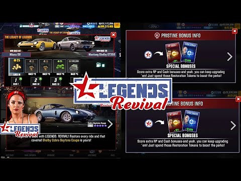 CSR 2 | Legends Revival Update | New Pristine Feature Events - Dyno -Test Runs