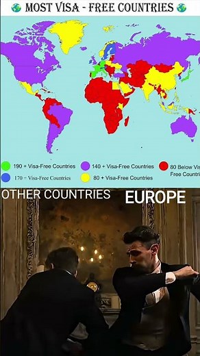 “Which Country Has the Most Visa-Free Access? 😳🌍” | Visa-Free Countries Map (2026)” | #shorts #short