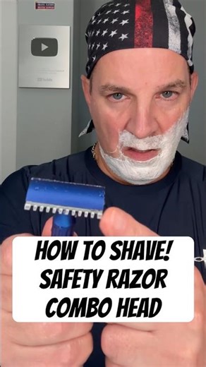 How To Shave With a Safety Razor - Combo Head #shaving #razor #skincare #mensgrooming