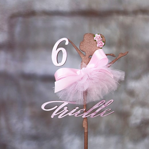 Ballerina Cake Topper for First Birthday Party Personalized and Custom - Etsy