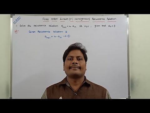 EXAMPLE PROBLEM-1 : SOLVING FIRST ORDER RECURRENCE RELATIONS | RECURRENCE RELATIONS |