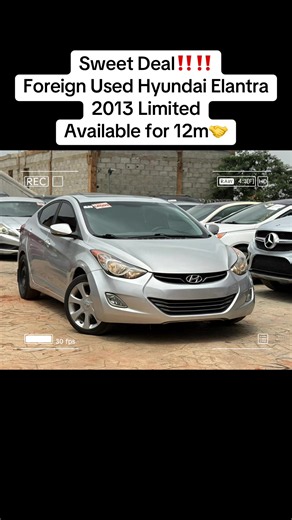 ‼️SWEET DEAL ‼️ 🔥FOREIGN USED HYUNDAI ELANTRA 2013 LIMITED🇺🇸 ACCIDENT 🆓 2026 ENTRY SUN ROOF BLACK LEATHER INTERIOR ✅ RUN & DRIVE 💯 Price: 12m🤝 #cars #buyanddrive #hyundai #elantra #carfinancing
