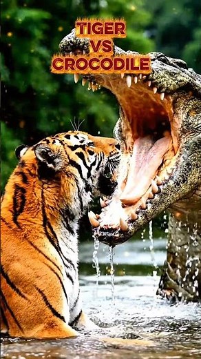 Tiger VS Crocodile #wildlife