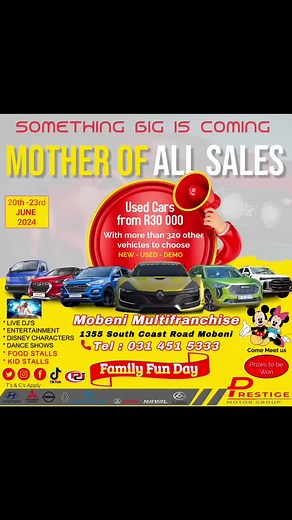 Prestige Motor Group@PCI Events @Prestige motor group @Dj Menace