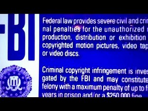 FBI warning screen and Walt Disney home entertainment