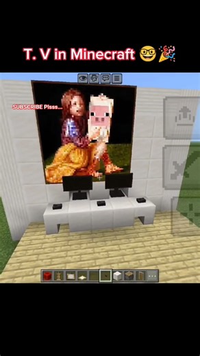 T.V in Minecraft / How to make T.V #minecraftshorts #minecraft #minecraftmeme #tutorial