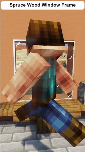 Minecraft Spruce Wood Window Frame #shorts