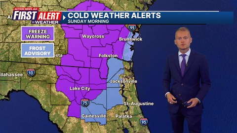 Chilly temperatures for Sunday