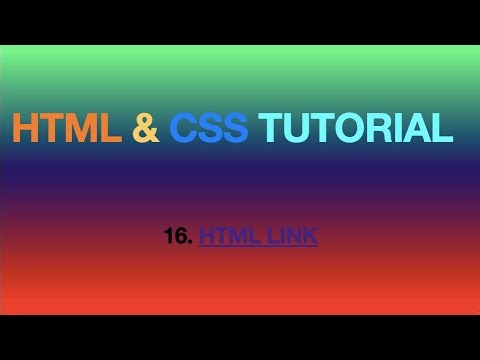 HTML & CSS Tutorial #16 | HTML Link #htmlandcsstutorial #htmllink
