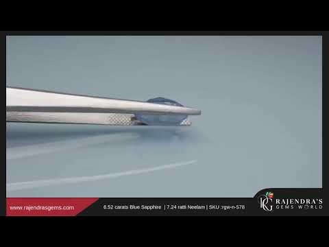 6.52 Carat Blue Sapphire | 7.24 Ratti Neelam | GJEPC Certified