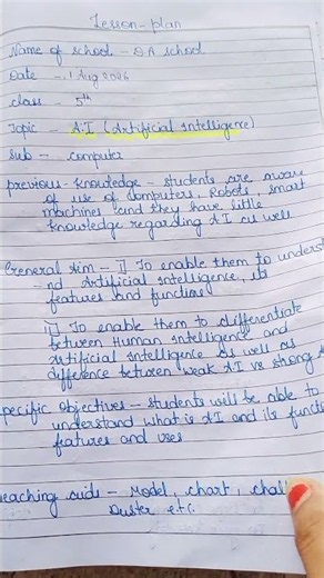 computer lesson plan within 1 min /lesson planshorts # #viral #education #Ai #artificialintelligence
