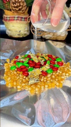 🍿Making Rainbow Popcorn - Christmas Colours