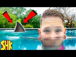 Huge Monster in Our Swimming Pool Challenge! - Videos For Kids